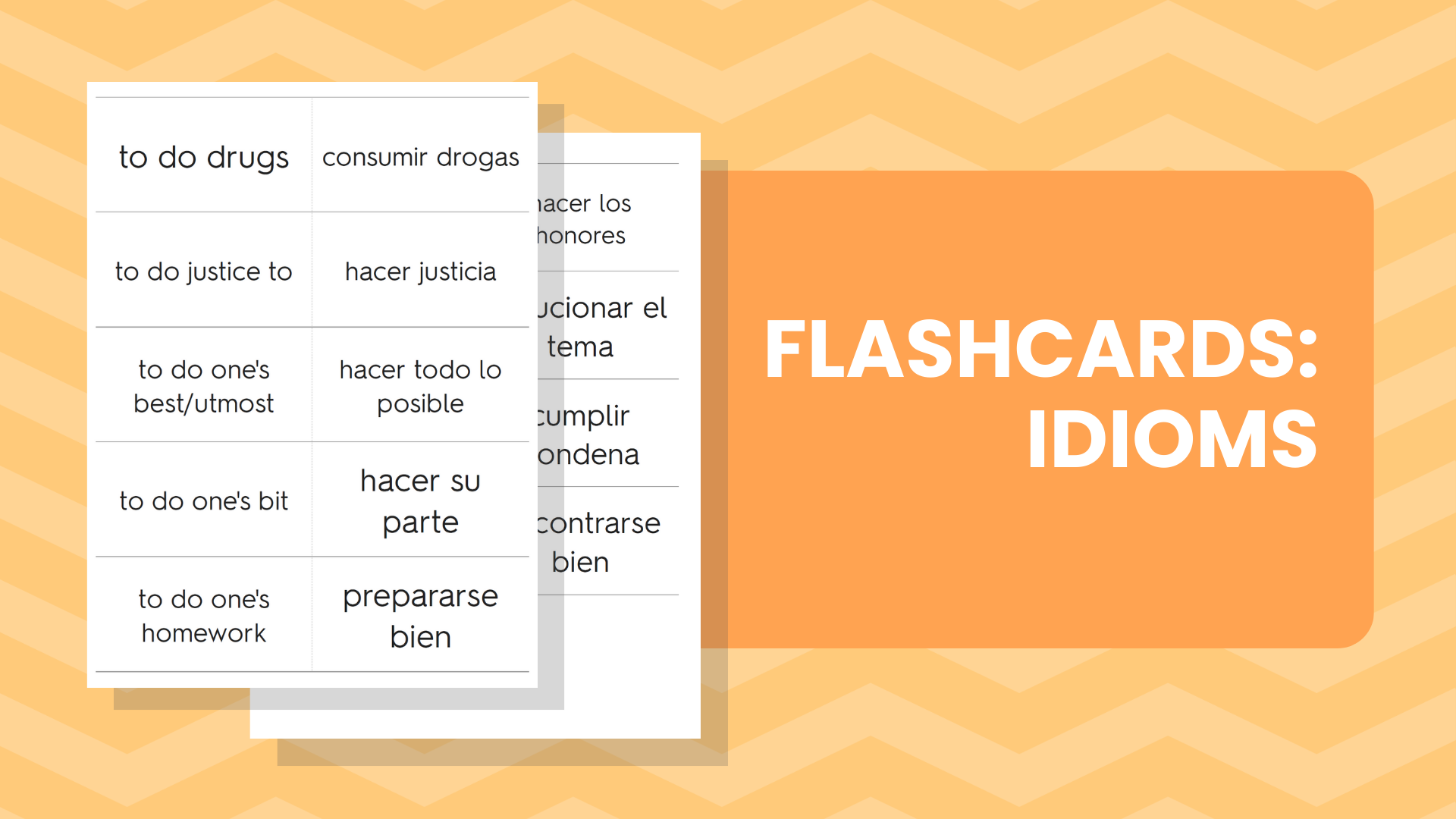 Flashcards Imprimibles – Idioms (1) | Comet English - Language Coaching