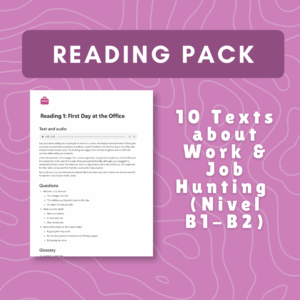 Pack de 10 lecturas con audio 💼 Buscar trabajo y el mundo laboral