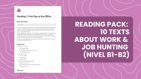 Pack de lecturas con audio: Buscar trabajo y el mundo laboral