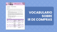 Vocabulario - Ir de compras